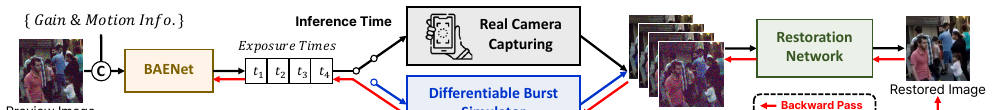 Dynamic Exposure Burst Image Restoration method figure