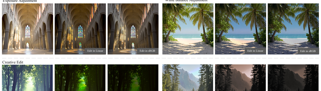 Linear Image Generation by Synthesizing Exposure Brackets motivation figure
